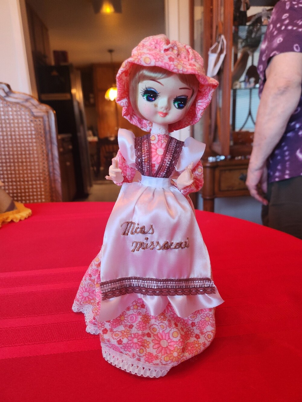 Vintage Miss Missouri Pink Floral Dress Doll - Decorative Kids Toy